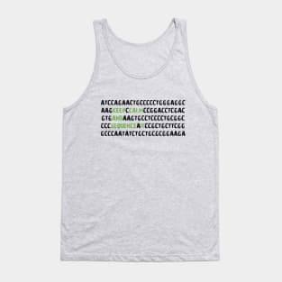 Keep Calm and Sequence It - Bioinformatics Genome DNA Green Black Tank Top